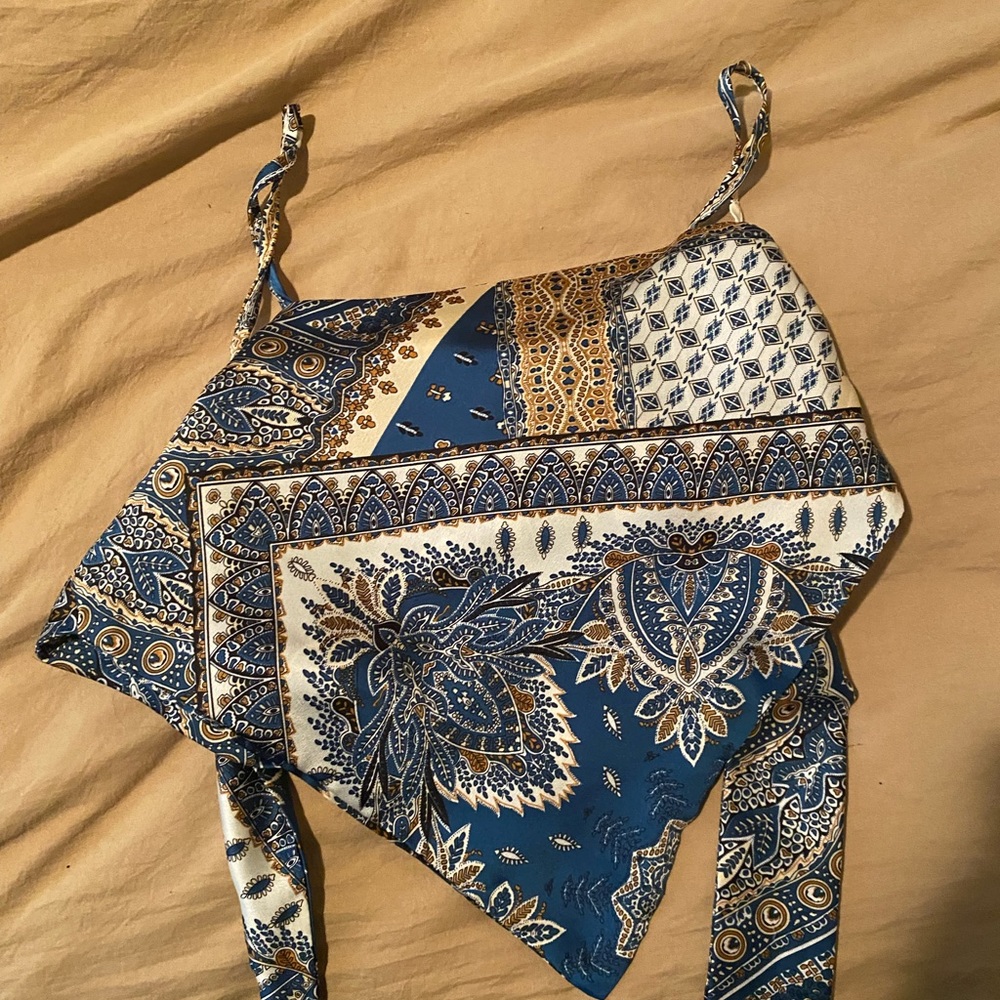 Silky Bandana tie back top
